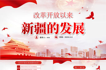 2021改革開放以來新疆的發展PPT黨支部黨史學習專題黨課