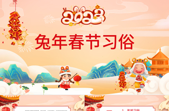 2023春節(jié)習(xí)俗PPT傳統(tǒng)節(jié)日之春節(jié)習(xí)俗介紹課件模板下載