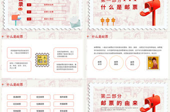 郵票知識PPT簡潔風(fēng)郵票的由來集郵小常識集郵愛好者培訓(xùn)教育模板