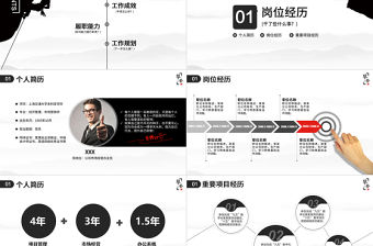 創意攀登崗位競聘求職個人簡歷動態PPT