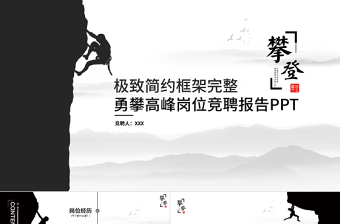 創(chuàng)意攀登崗位競(jìng)聘求職個(gè)人簡(jiǎn)歷動(dòng)態(tài)PPT