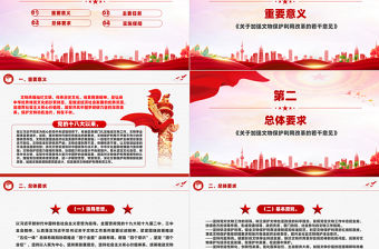 紅色簡潔風關于加強文化領域行業組織建設的指導意見PPT模板課件