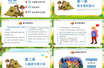 2021暑期夏令營PPT活動策劃方案模板