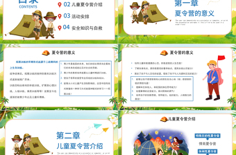 2021暑期夏令營PPT活動策劃方案模板
