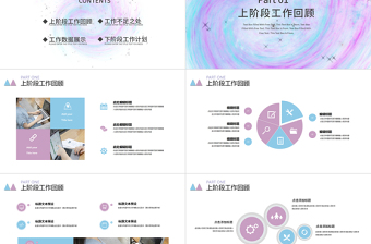 2021紫色夢幻星際工作總結(jié)工作計劃PPT模板