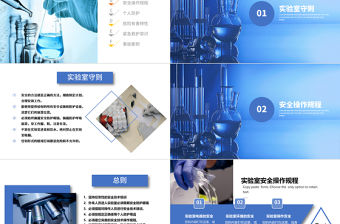 2021企業實驗室安全知識培訓安全管理培訓藍色商務風PPT模板