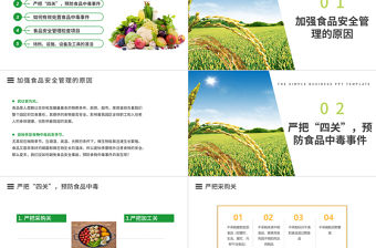 2021如何預防食品安全事故PPT關注食品安全共享健康生活課件模板