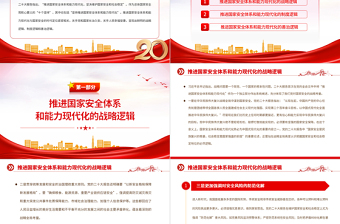 2023新時(shí)代推進(jìn)國(guó)家安全體系和能力現(xiàn)代化的三重邏輯PPT大氣精美風(fēng)深入學(xué)習(xí)宣傳貫徹黨的二十大精神專題黨課課件模板