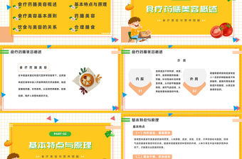 2022食療美容與營養搭配PPT簡約風食療美容與營養搭配課件模板下載