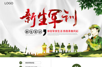 2018大學(xué)生新生軍訓(xùn)通用ppt模板