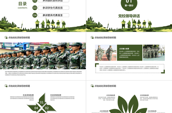 2018大學生新生軍訓通用ppt模板