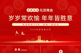 2023元旦晚會歲歲常歡愉年年皆勝意公司元旦晚會模板下載