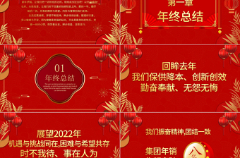 2022誓師大會PPT紅色質(zhì)感年終員工表彰大會新年啟動會企業(yè)年會模板
