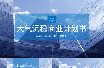 創業融資招商商業計劃書PPT模板