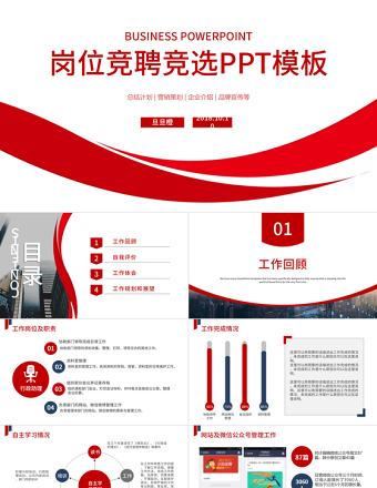 崗位競聘競選PPT模板