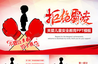 校園學生兒童安全教育PPT模板