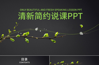 清新簡約教師說課教育教學公開課PPT