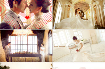 紅色視頻片頭結婚慶典婚禮ppt模板