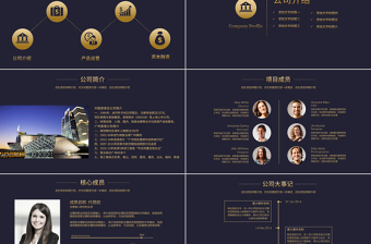 框架完整大氣黑金商業(yè)策劃書創(chuàng)業(yè)計劃書PPT