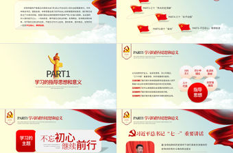 不忘初心黨建宣傳模板