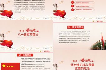 建軍節(jié)中國夢強(qiáng)軍夢維護(hù)核心PPT模板
