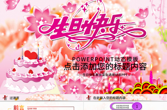 生日快樂宴會(huì)慶祝會(huì)動(dòng)態(tài)PPT