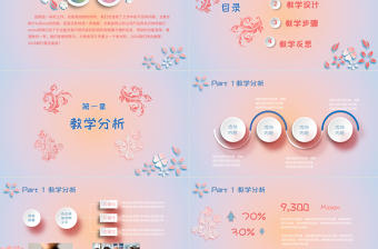 清新淡雅微粒體小花教學設(shè)計動態(tài)PPT模板