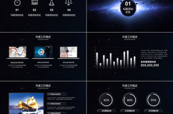 創新星空工作總結PPT模板