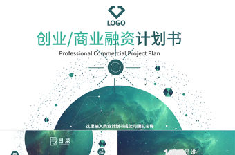 創意科技商業計劃書營銷策劃書ppt模板