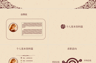 復(fù)古風(fēng)ppt個(gè)人簡(jiǎn)歷
