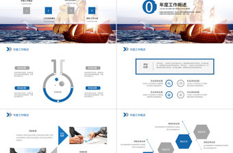 1240金色海洋帆船高端大氣金融商務工作PPT模板