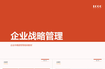 企業戰略管理行業PPT模版