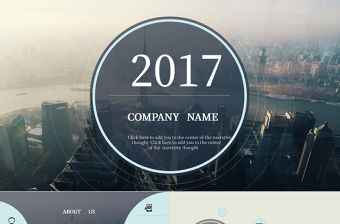 細(xì)線圈與圓的創(chuàng)意封面扁平化工作總結(jié)報(bào)告ppt模板
