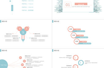 清新商務項目計劃書PPT模板