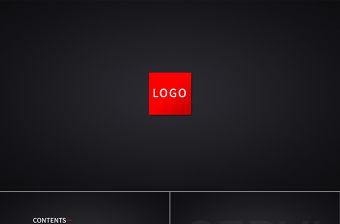 紅黑深色莊重簡約企業推介PPT模板