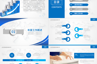 藍(lán)色簡(jiǎn)約大氣企業(yè)工作總結(jié)報(bào)告PPT模板