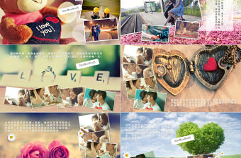 文藝甜蜜小清新唯美愛情告白婚禮電子相冊PPT