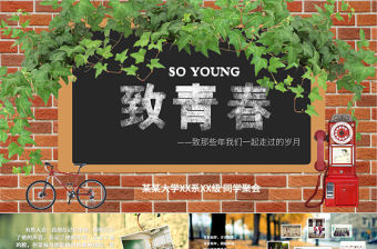 畢業聚會聯誼晚會視頻片頭動態PPT模板