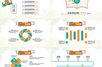 小清新卡通兒童幼兒教育培訓動態ppt模板