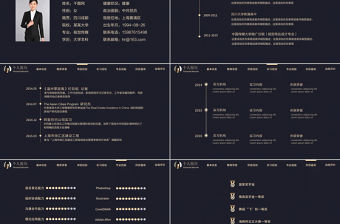 簡約個人簡歷PPT模板求職簡歷