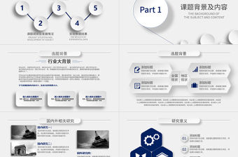 時尚創意畢業論文答辯PPT開題報告PPT