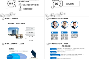 簡(jiǎn)約藍(lán)色行政人事部年度計(jì)劃