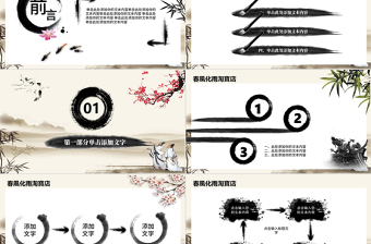 花卉古風(fēng)PPT模板