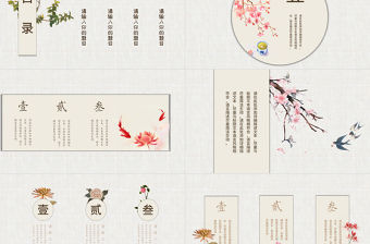 創意中國風花卉文藝動態PPT模板