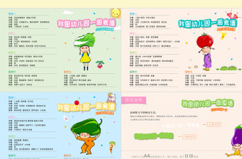 幼兒園一周營養食譜ppt模版