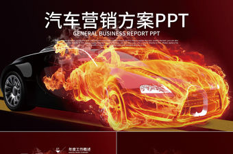 炫酷汽車營銷方案商業計劃書工作總結PPT