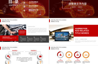 炫酷汽車營銷方案商業計劃書工作總結PPT