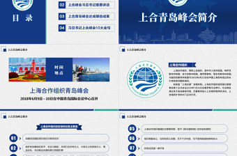 學習解讀上合組織青島峰會PPT模板