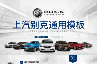 別克汽車4S店工作總結計劃汽車通用PPT