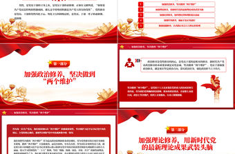 2024加強黨性修養帶頭守紀明德PPT創意大氣黨員干部黨課學習課件